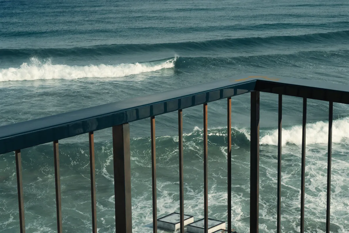 Beachfront Bali villa metalwork protected with marine grade coating